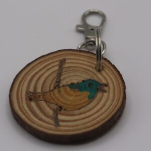 A  handmade bird keyring