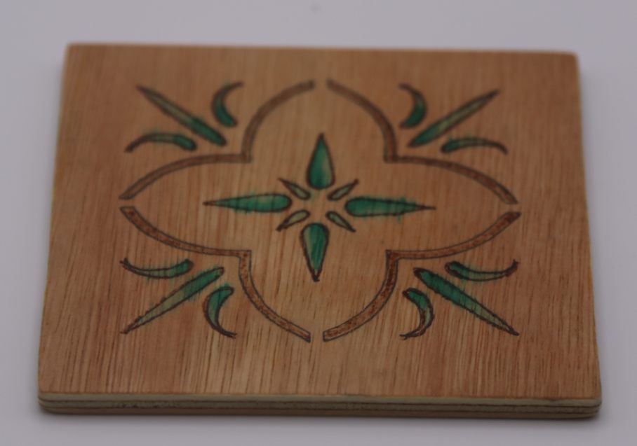 A coasters in wood