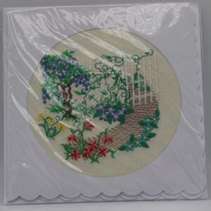 A card in enbroidery