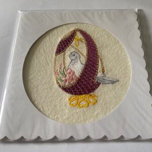 a card with a egg on it