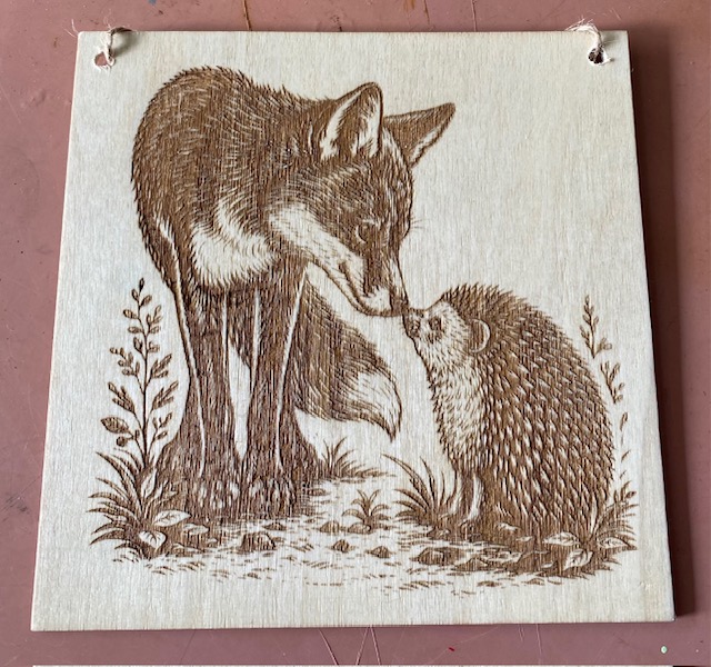 A fox and hedgehog