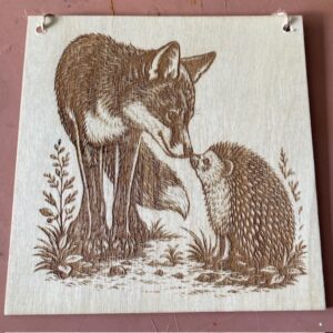 A fox and hedgehog