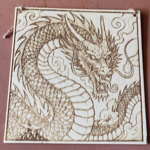A dragon on a plaque