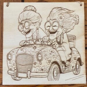 TWO LADIES IN A CAR