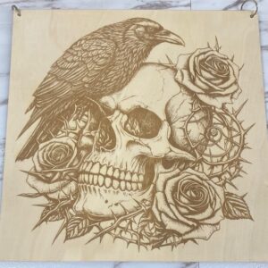 A CROW ON A SKULL